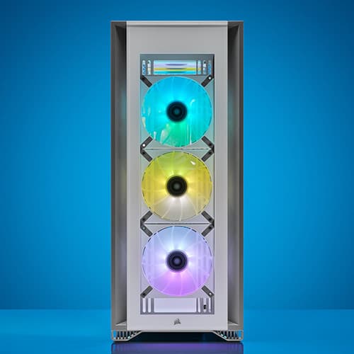 Corsair iCUE ML120 RGB Elite Premium 120mm PWM Magnetic Levitation Triple Fan Kit (White)